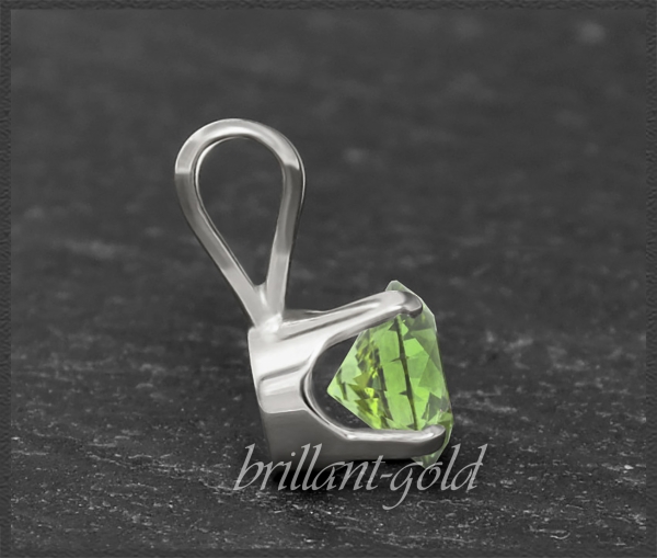 Anhänger 585 Gold Peridot grün 4,5,6,7mm